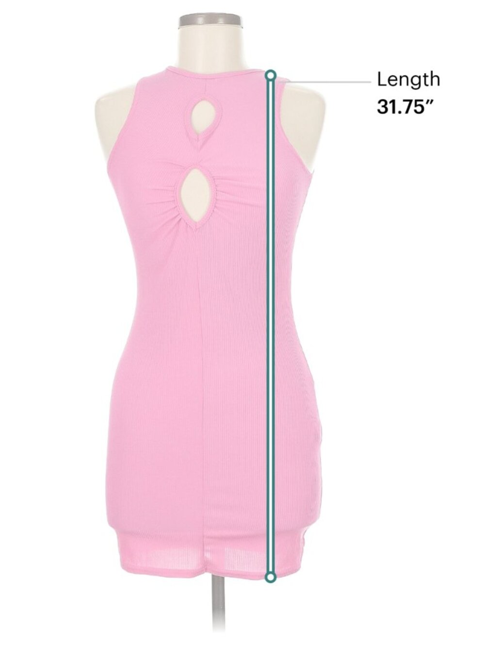 Pretty Little Thing Women's Slinky Keyhole Cutout Bodycon Dress In Hot Pink - 6 - Picture 7 of 10